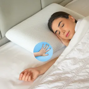 Orthopedic Memory Foam Pillow with Cooling Gel for Neck & Shoulder Pain