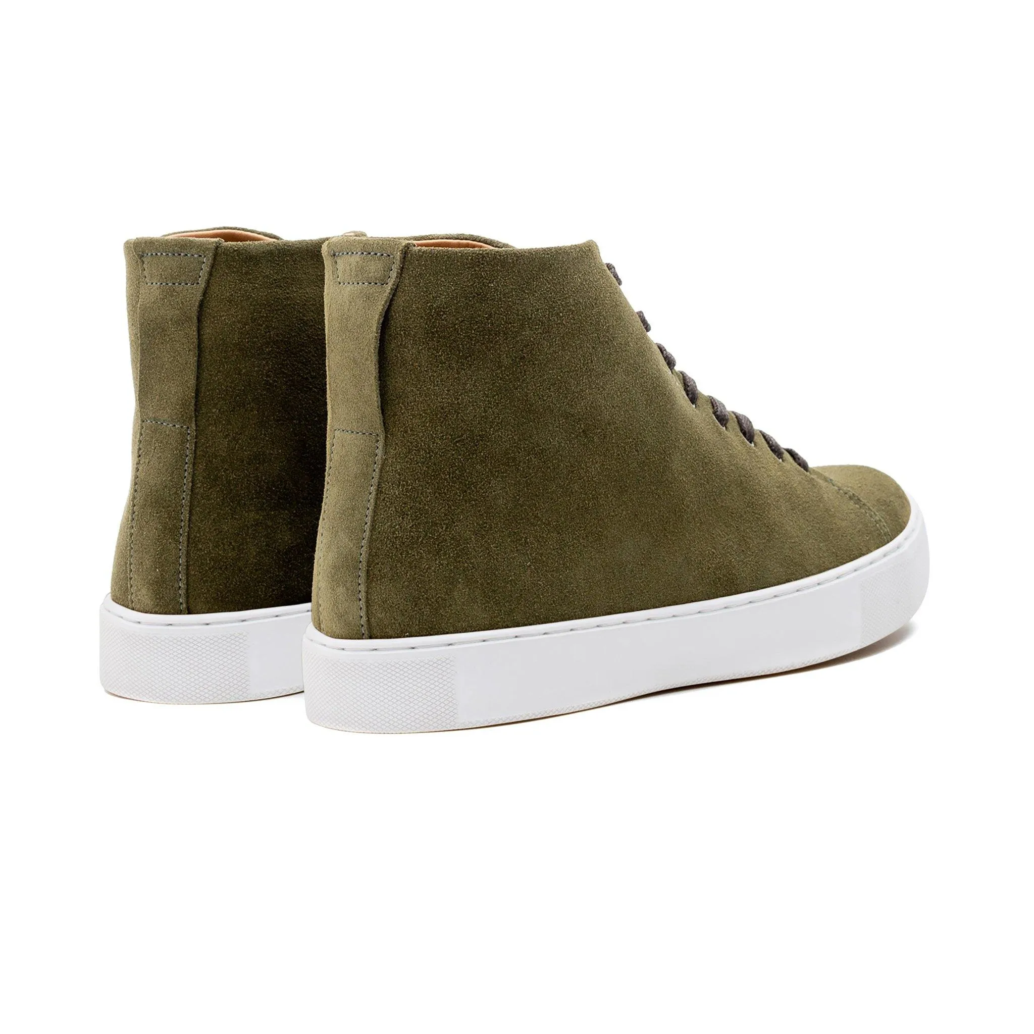 Overstone Hi Derby - Olive Calf Suede