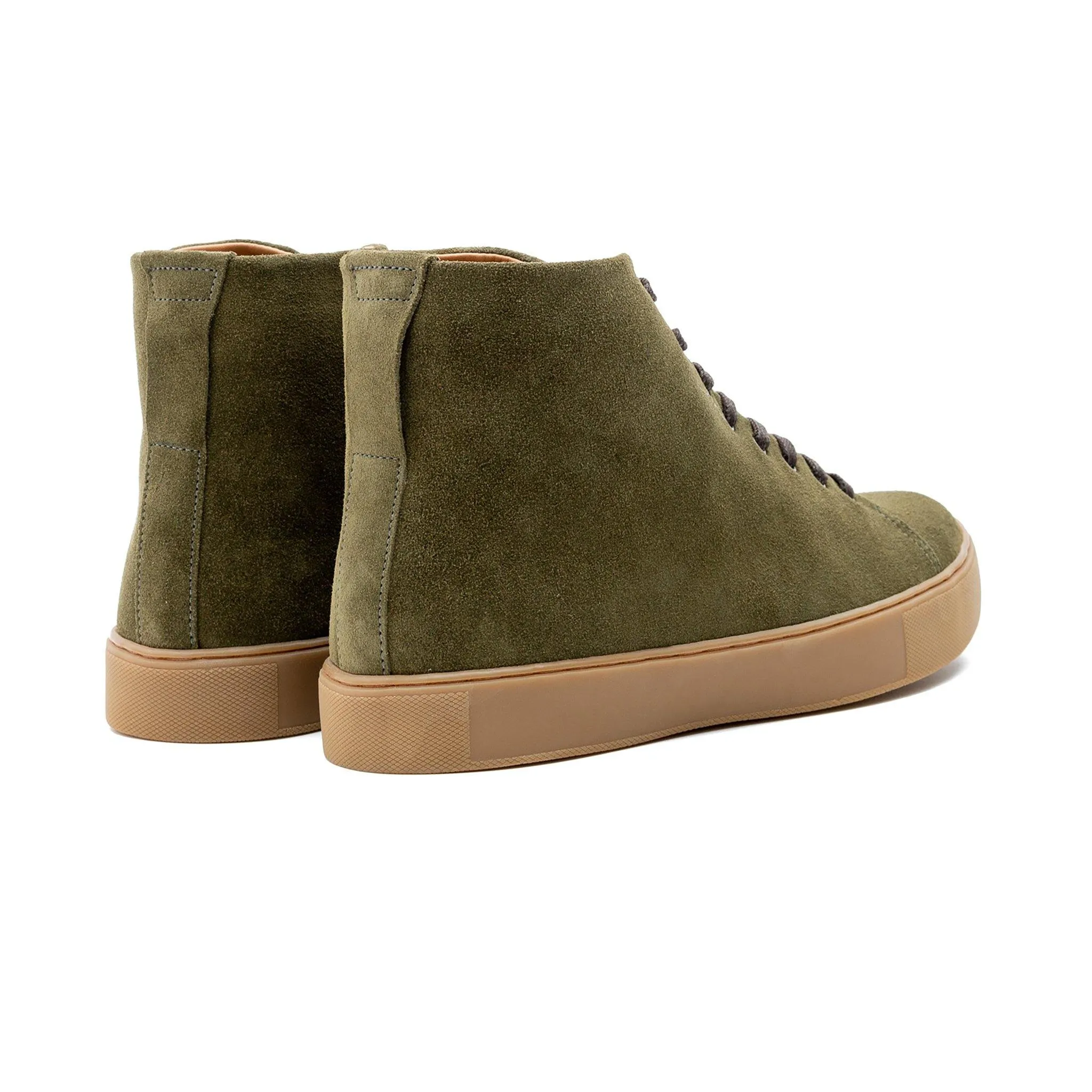 Overstone Hi Derby - Olive Calf Suede