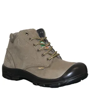 P&F S556 Women's 6" Steel Toe Side Zip Leather Work Boot - Kaki