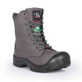 P&F S558 Women's 8" Steel Toe Work Boot With Side Zip - Kaki