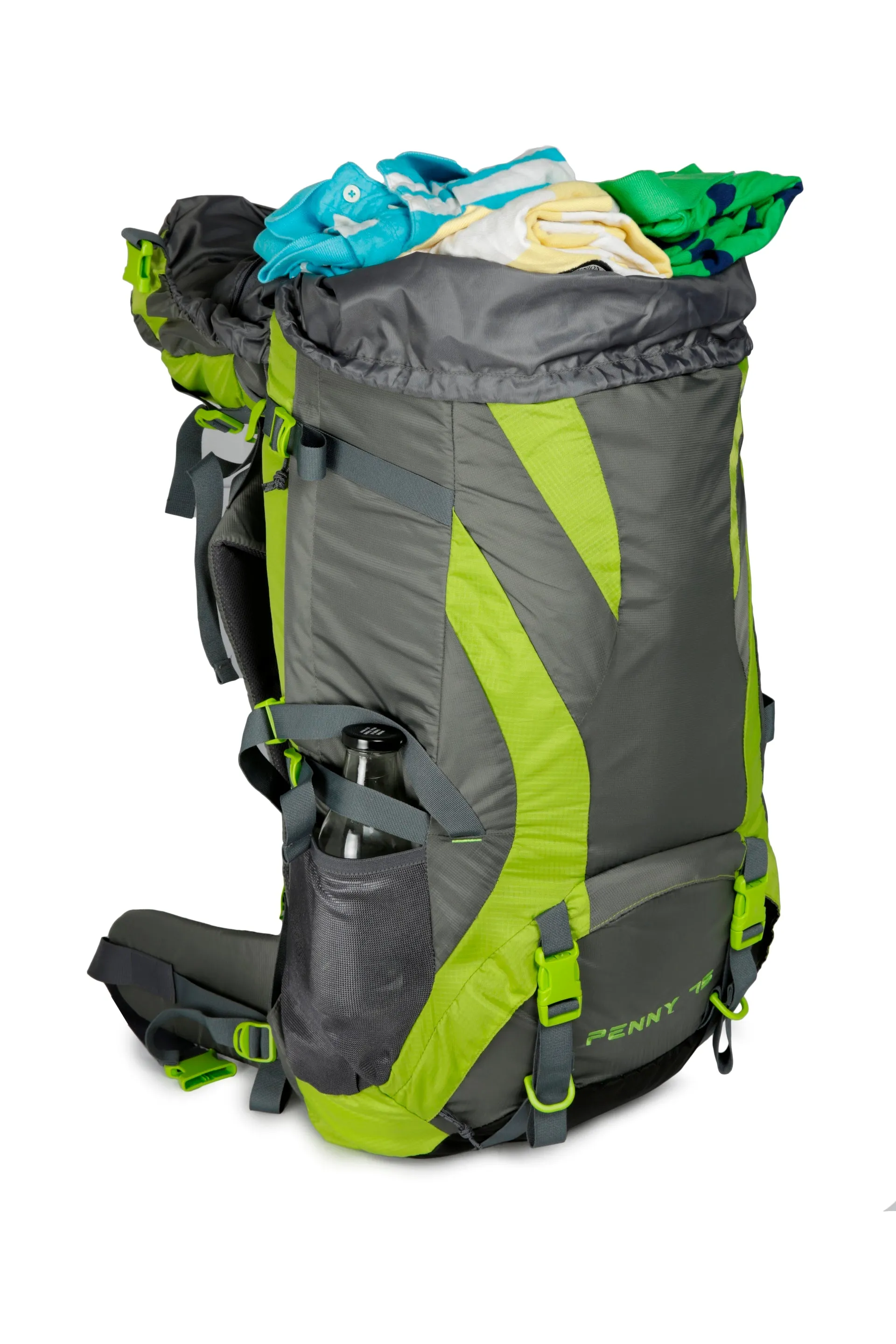 Penny 75L Green Gry Rucksack with Rain Cover