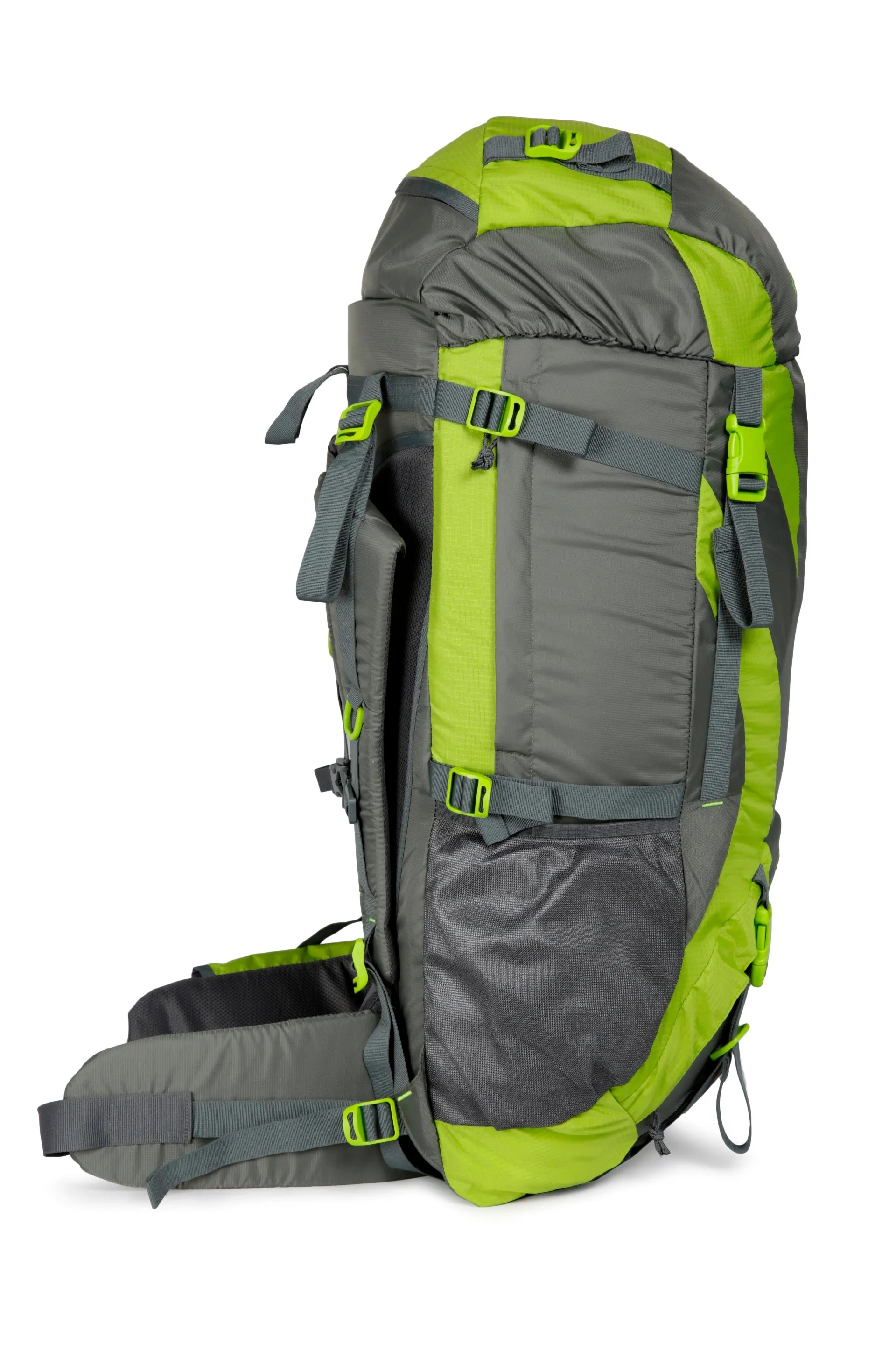 Penny 75L Green Gry Rucksack with Rain Cover