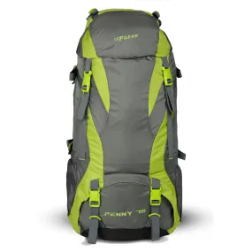 Penny 75L Green Gry Rucksack with Rain Cover