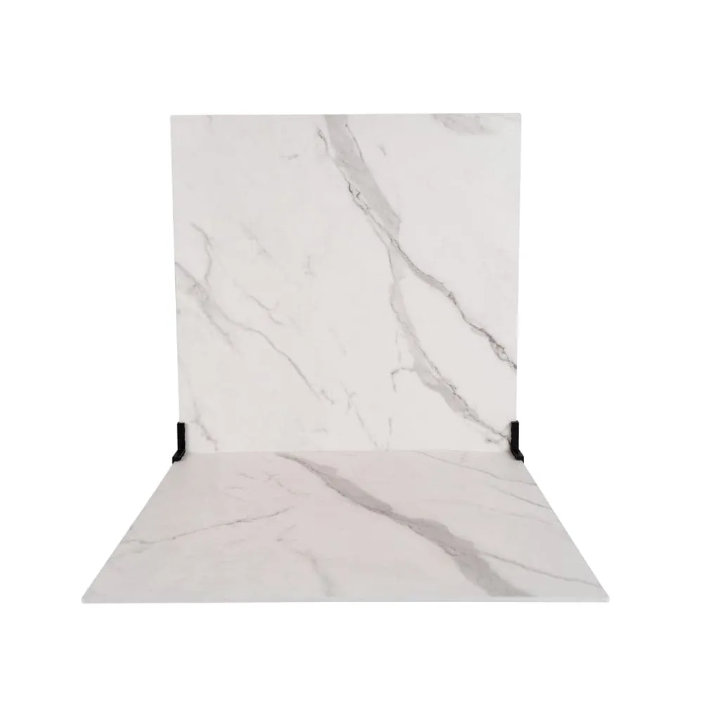 ProBoards Flat Lay Photography Rigid Black & White Marble Backdrop - Tamarama (60cm x 60cm)