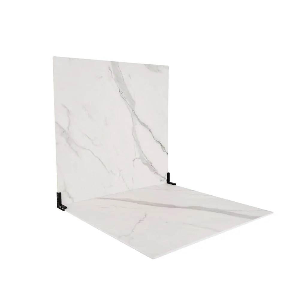 ProBoards Flat Lay Photography Rigid Black & White Marble Backdrop - Tamarama (60cm x 60cm)