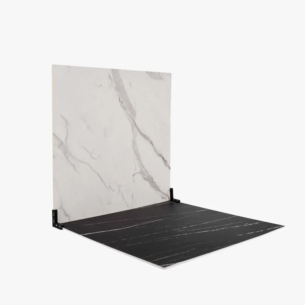 ProBoards Flat Lay Photography Rigid Black & White Marble Backdrop - Tamarama (60cm x 60cm)