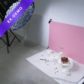 ProBoards Flat Lay Photography Rigid Pink /Off White   Marble Backdrop - Northbridge (80cm x 120cm)