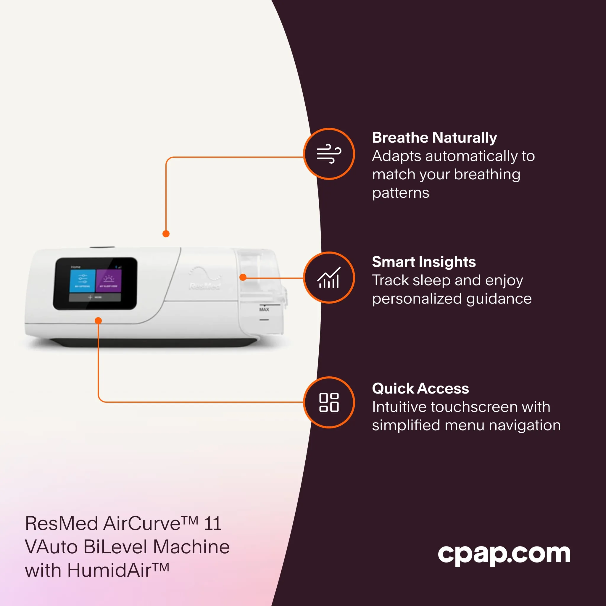 ResMed AirCurve 11 VAuto BiLevel Machine with HumidAir