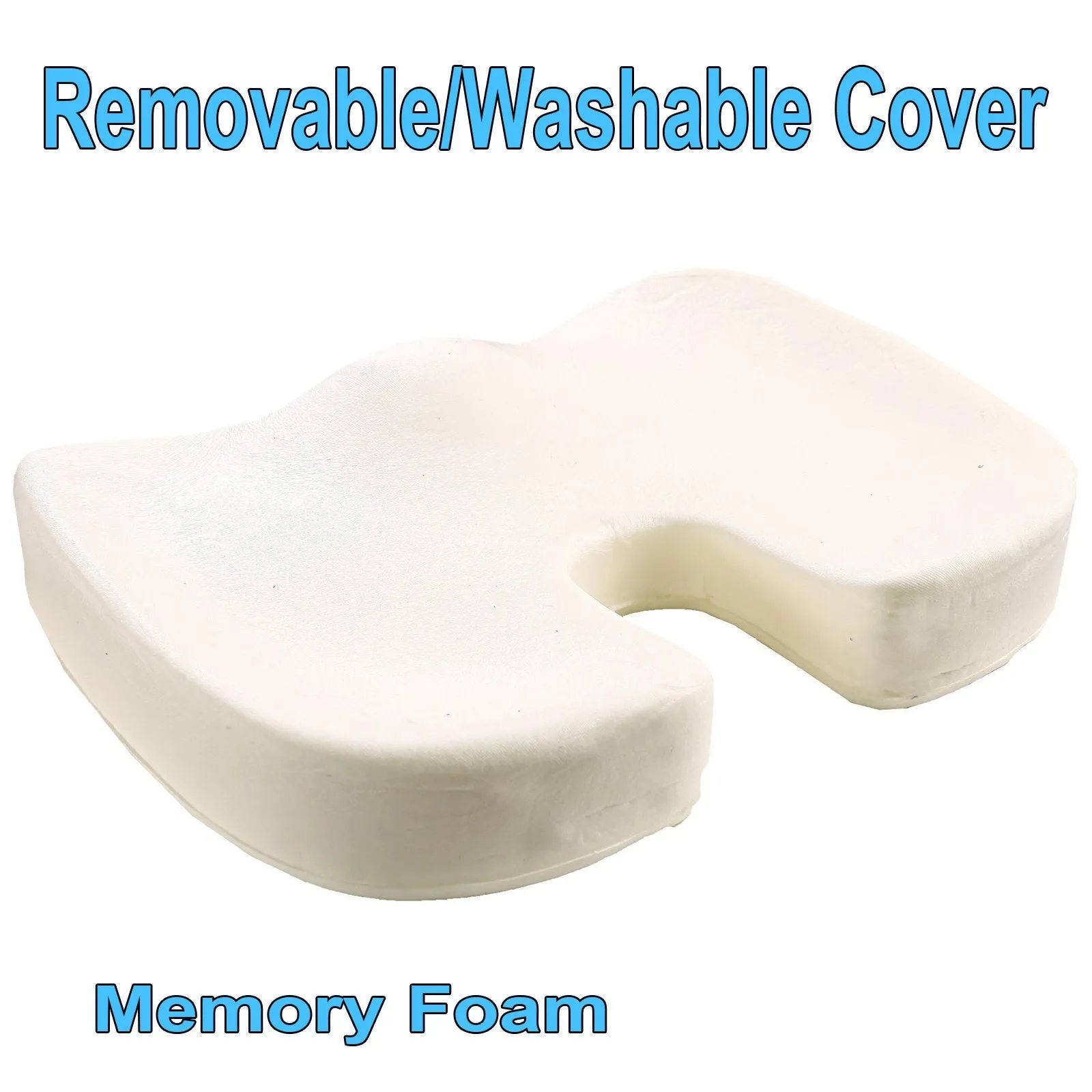 Seat Cushion - Premium High Resilience Memory Foam Coccyx Seat Cushion Pad Support Pillow Sciatica and Pain Relief