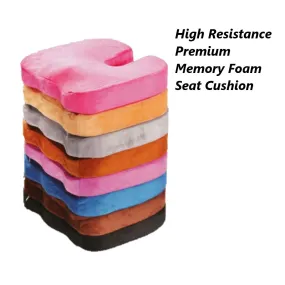 Seat Cushion - Premium High Resilience Memory Foam Coccyx Seat Cushion Pad Support Pillow Sciatica and Pain Relief