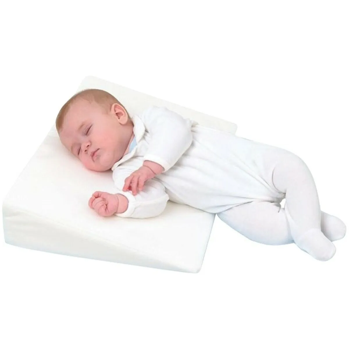 Smooth Wedge Memory Foam Pillow for babies  40x60cm (11x3) White