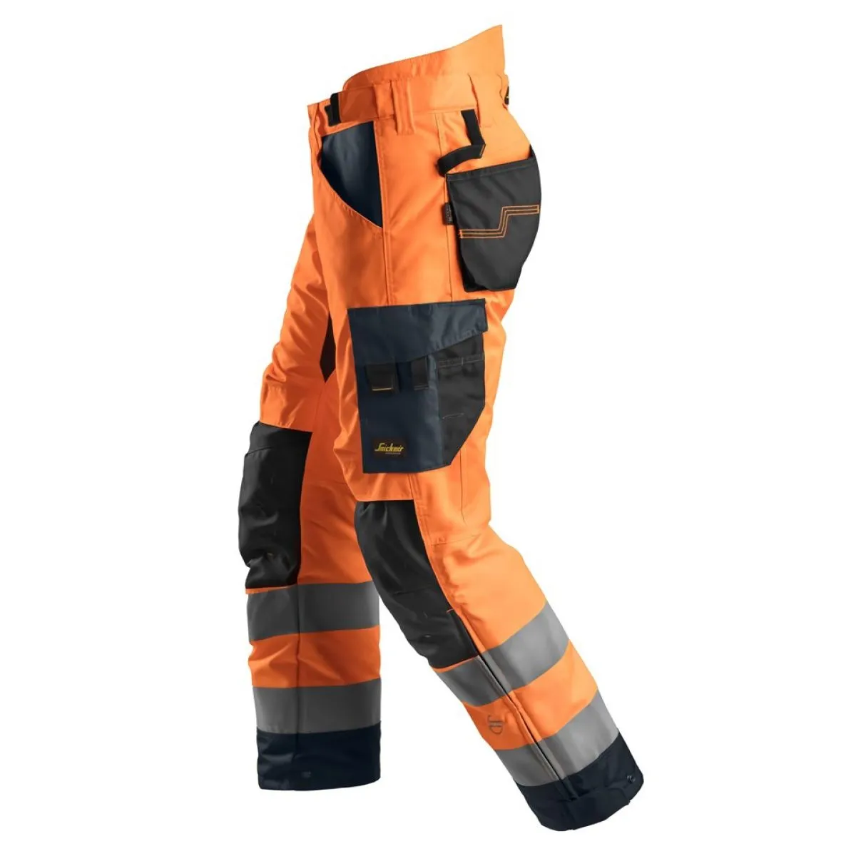 Snickers&#x20;6639&#x20;AllroundWork,&#x20;High-Vis&#x20;37.5&#x20;Insulated&#x20;Trousers&#x2B;,&#x20;Class&#x20;2&#x20;-&#x20;Orange&#x2F;Steel&#x20;Grey