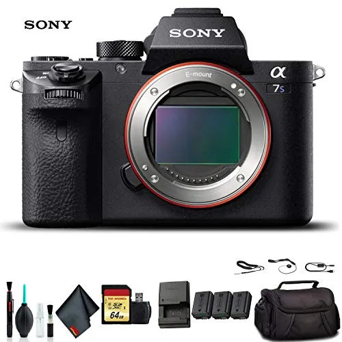 Sony Alpha a7S II Mirrorless Camera ILCE7SM2/B With Soft Bag, Additional Battery, 64GB Memory Card, Card Reader , Plus Essential Accessories