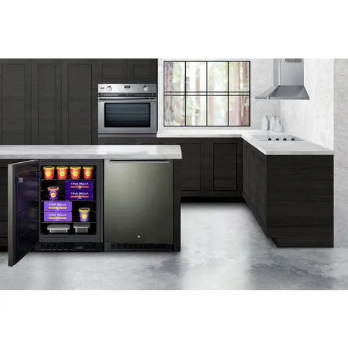 Summit 24" Black Stainless Steel Door All-Freezer ALFZ53KSHH