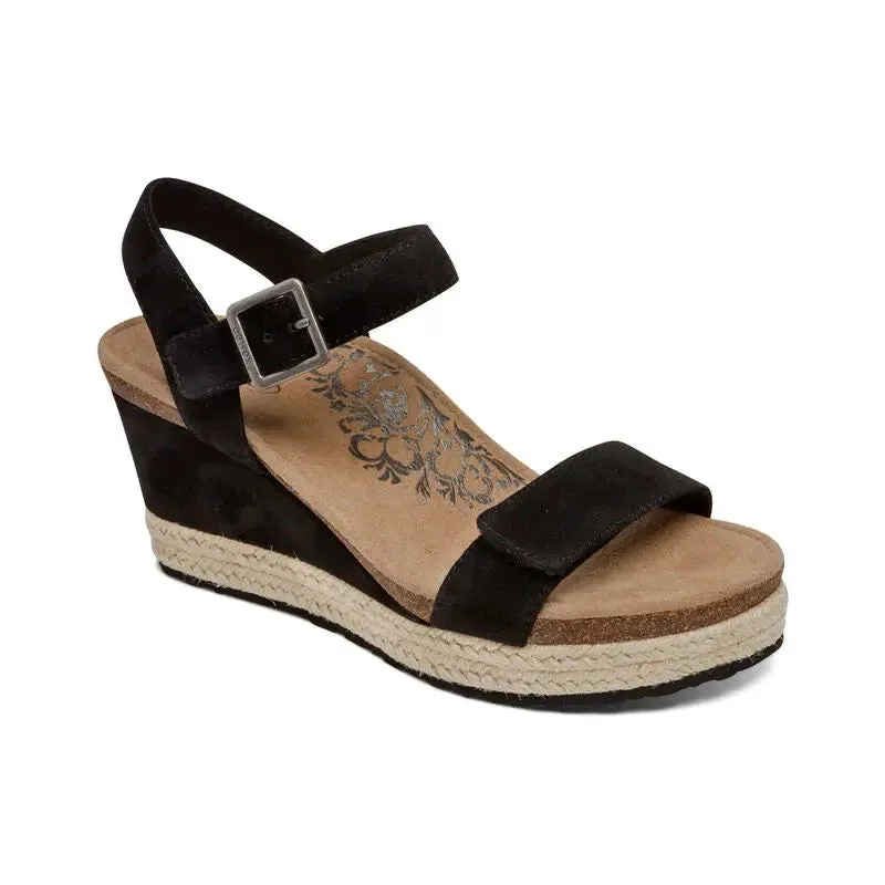 Sydney Quarter Strap Espadrille Wedge - In Multi Colors