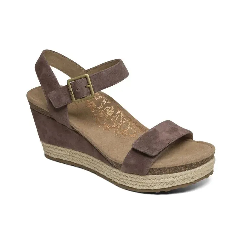 Sydney Quarter Strap Espadrille Wedge - In Multi Colors