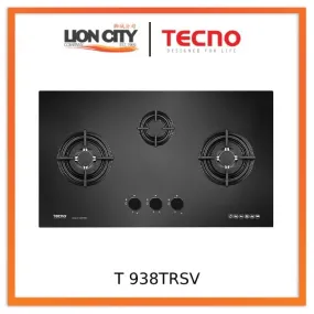 TECNO T 938TRSV 3-Burner 90cm Tempered Glass Cooker Hob