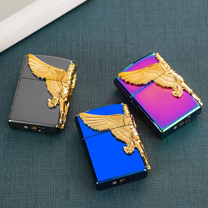 Three Sides 3D Relief Pegasus Refillable Butane Lighter