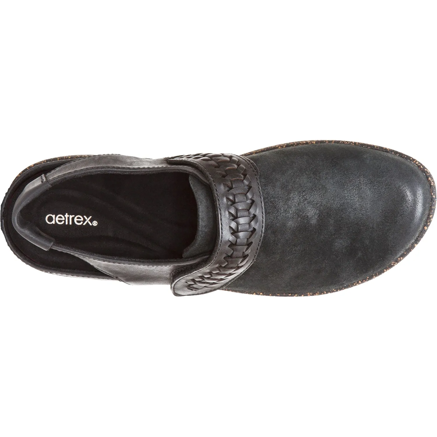 Women's Aetrex Leni Black Leather/Nubuck