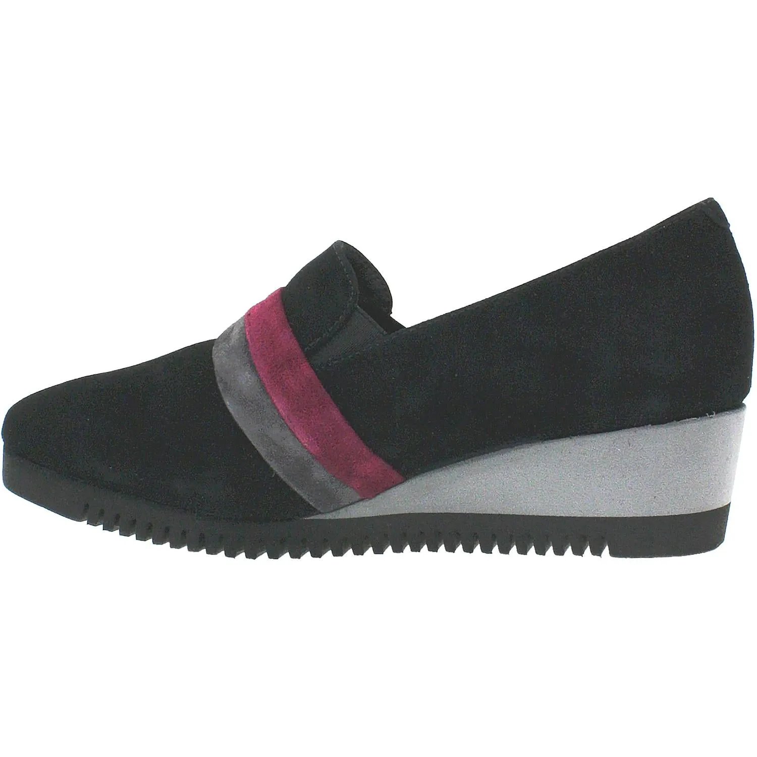 Women's Sabrinas Quebec 89504 Black/Grey/Burgundy Suede